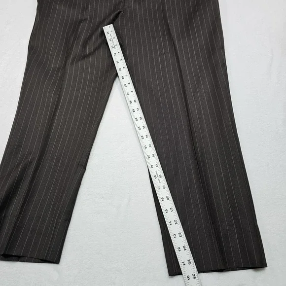 Holland & Sherry Sartoria Bespoke Suit Men 44S Pants 38x26 Wool Stripe Canvassed